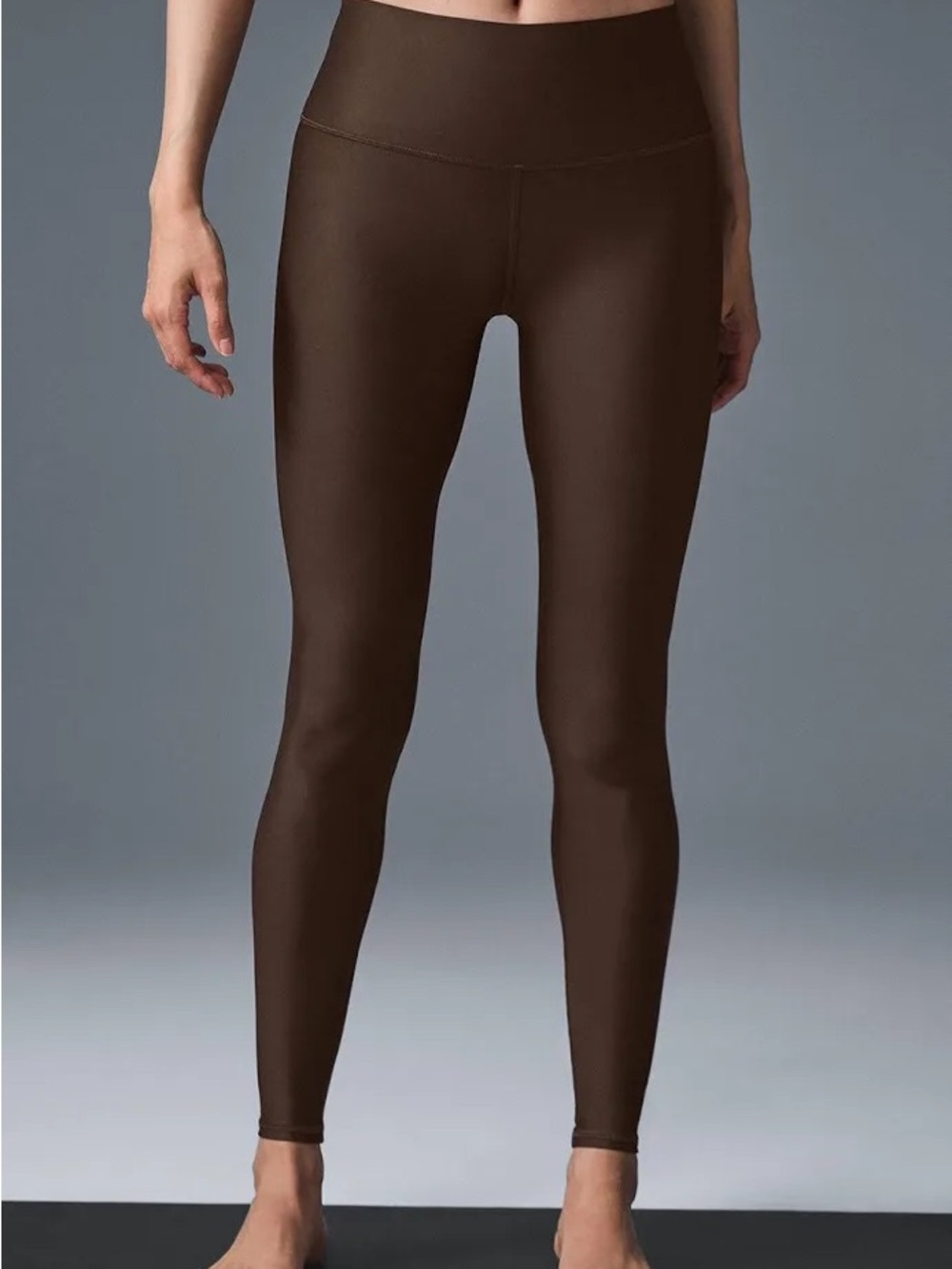 Alo Yoga High-Waist Full-Length Airlift Leggings - Espresso Brown XXS